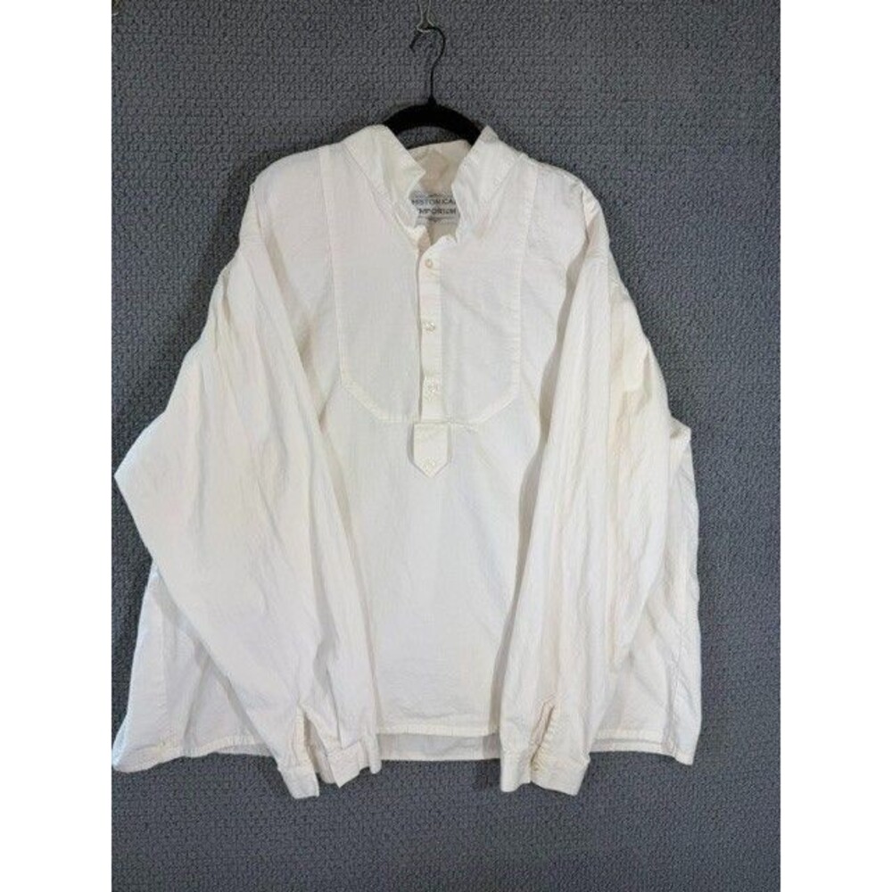 Historical Emporium Dress Shirt / Natural / Regency / Victorian / Men's 2XL